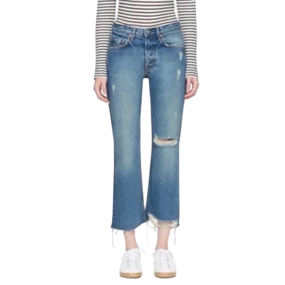GRLFRND Linda Mid-Rise Distressed Jeans in Zodiac Size 25 — DESIGNER!!! - Picture 1 of 12